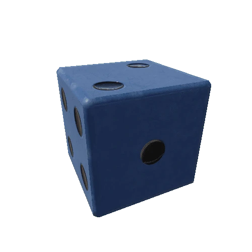 Dice_d6_Plastic Rough Scratched blue